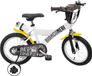 Mondo Toys F.C Juventus fiets voor kinderen/meisjes, met rem voor/achter, wit/zwart