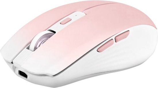 T'nB MWGRADIENTPK Muis Rechtshandig Bluetooth + USB Type-C 1600 DPI Roze