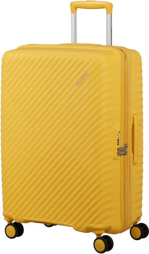 American Tourister Koffer - Diablast 4 wiel spinner M 68/25 uitbreidbaar - TSA lock- 91 l - Digital Yellow