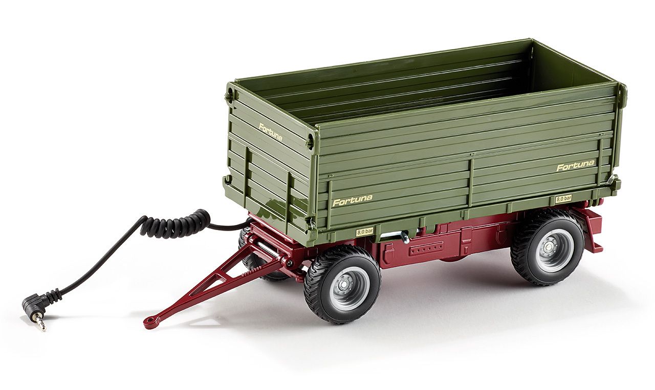 SIKU Fortuna Tweezijdig Kiepende Aanhanger - Groen - Metaal/Kunststof - 1:32 Schaal