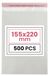 500 sacs plats avec rabat autocollant 15,5 x 22 cm transparent