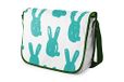 Bonamaison Digitaal bedrukte Messenger schooltas met kaki riem voor studenten, crossbody tas, koerierstas, schoudertas voor kinderen, meisjes, jongens, maat: 29x36 cm
