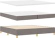 vidaXL Boxspring Bed met Hoofdeinde Taupe 200 x 200 cm Stof