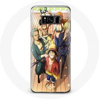 Maniacase Hoesje voor Samsung Galaxy S8 One Piece Luffy Poster Crews Manga Anime
