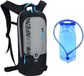 CarryQuest® - Sac à dos de sport ultraléger 6L + poche à eau - Sac à dos d'hydratation en polyester imperméable avec ventilation dorsale, ajustement ergonomique et chargement frontal/par le haut - 46x22x7 cm - Gris