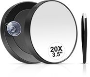 OEM Reissspiegel 20x Vergroting - Compacte Spiegel met Zuignap en Pincet - 8,9 cm