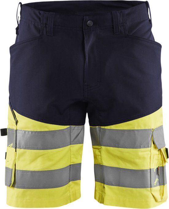 Blåkläder Short met stretch High Vis 1541-1811 - Marine/High Vis Geel - C44