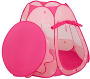 Selonis Pop Up Kasteeltent Pink Voor Kinderen - Speeltent Binnen En Buiten - Licht En Compact - Snel Op Te Zetten - 105x90 cm
