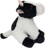 Pia Toys Peluche Vache - tissu peluche doux - peluches de qualité supérieure - blanc/noir - 12 cm - Vaches