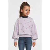 Me & My Monkey sweater met bloemenprint lichtpaars