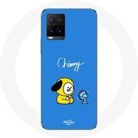 Maniacase Hoesje voor Vivo Y21s 2021 / Y21 2021 Bangtan BTS BT21 Chimmy Jimin Blauwe Achtergrond