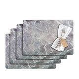 Westmark Set Placemats, 4-delige Set, Saleen Collectie MARMOR - Grijs - 43,5 x 30 cm