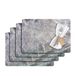 Westmark Set Placemats, 4-delige Set, Saleen Collectie MARMOR - Grijs - 43,5 x 30 cm