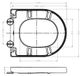 Bernstein - Abattant de WC en plastique, lunette de WC, cuvette de toilette à fermeture douce - Blanc - 42,5x36,3x4,9cm - U1009