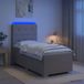 vidaXL Boxspringbed met matras en hoofdeinde Taupe 100 x 200 cm Stof