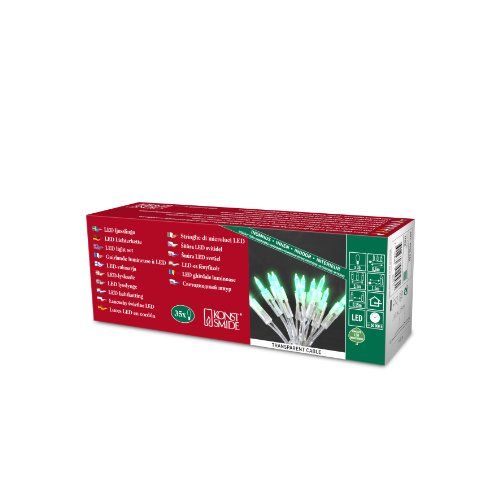 KONSTSMIDE LED mini lichtketting - 35 jadegroene diodes - 230V - binnen - transparante kabel - 6302-943
