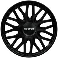 Sparco Roma Wheel Covers - 15 inch - Black - Set of 4