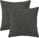vidaXL Kussensloop - 2 stuks - HEERLEN - Antraciet - 35 x 35 cm - Microfiber Fleece