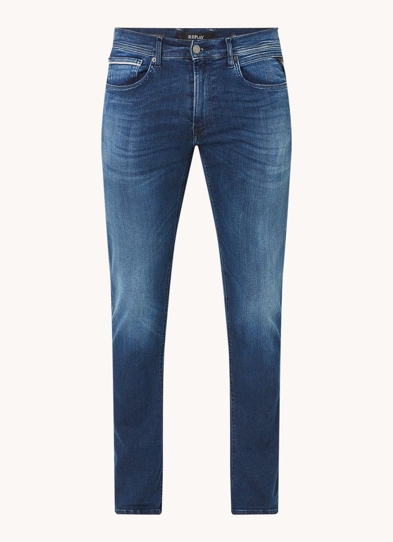 Replay Grover Tapered Fit Jeans with Stretch