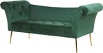 Beliani NANTILLY Chaise Longue - Velours vert