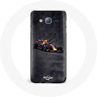 Maniacase Hoesje voor Samsung Galaxy J5 2016 Formule 1 Max Verstappen F1 zwart rood en geel