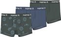 NAME IT Jongens Boxershorts 3-Pack NKMBOXER 3P KICK OFF NOOS Katoen Elastaan Urban Chic Effen 134/140