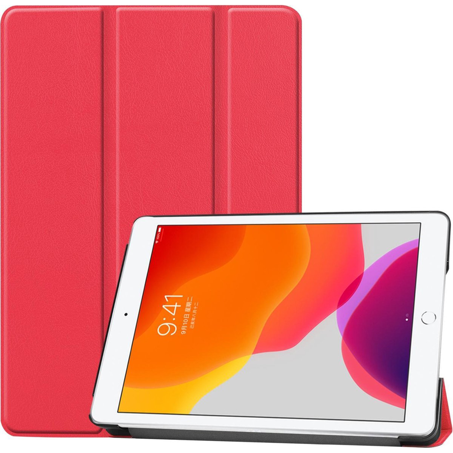 imoshion Trifold Bookcase iPad 10.2 (2019) tablethoes - Rood