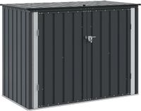 vidaXL Tuinopslagdoos - Zwart - 151,5 x 82 x 110,5 cm - Staal