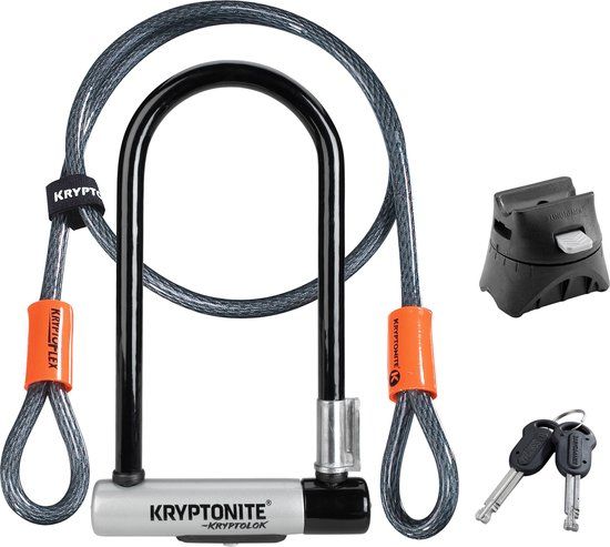 Kryptonite KryptoLok Standard Mini-7 Beugelslot met Kabel - ART-2 - Zwart