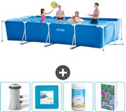 Intex Piscine rectangulaire à cadre - 450 x 220 x 84 cm - Bleu