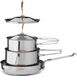 Shenzhen Haorui Industrial Technology Co., Ltd. Set de casseroles pour feu de camp Inox 4 pièces argent