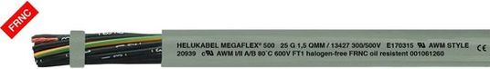 HELU MEGAFLEX® 500 Volant 7 G 0.50 mm² Gris 13351 par mètre