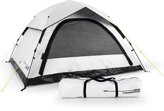 Lumaland Campingtent, lichte pop-up werptent, 2-4 personen, koepeltent, trekking & festival, iglotent, secondentent, waterdicht, 210 x 190 x 110 cm, ook ideaal als strand, wind- en zonwering