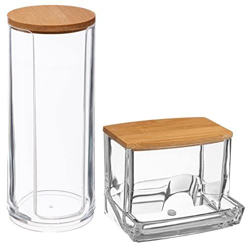 Katoenen dispenser + wattenstaafjesdispenser