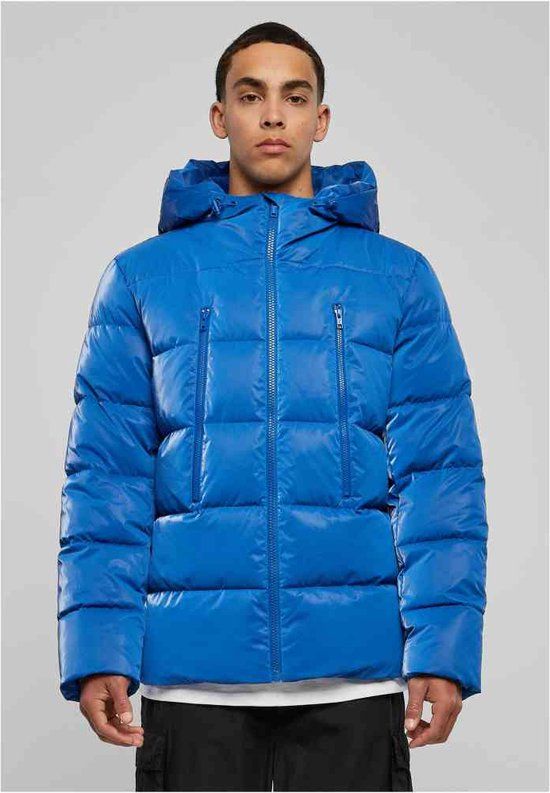 Urban Classics Shark Skin Puffer Jacket - Men - Blue - Size M