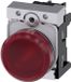 Siemens 3SU1152-6AA20-1AA0 Verlichte melder Hoogglans Rood 24 V/AC, 24 V/DC