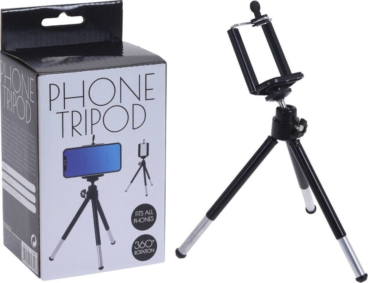 Infinite Stars Telefoon Tripod / Statief / Telefoonhouder / Octopus Zwart - Kunststof