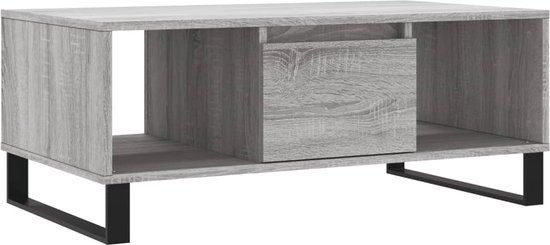 VidaXL Salontafel 90x50x36,5 cm Bewerkt Hout Grijs Sonoma