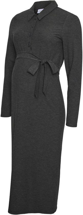 Mama Licious Jurk MLELLY Zwangerschapsjurk Dark Grey Melange M