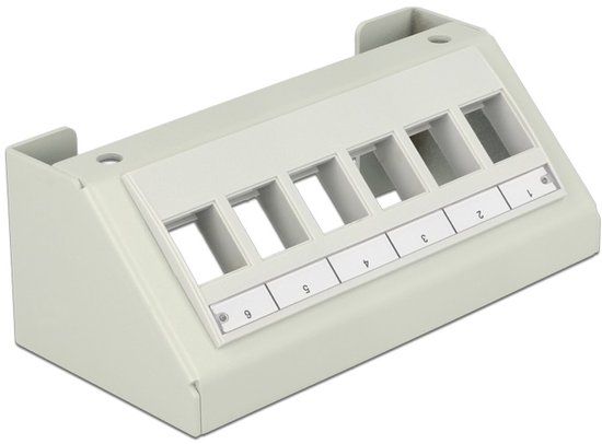 Delock Multimedia Panel voor 6 Keystone modules / grijs
