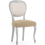ECOMMERC3 2 x stoelhoezen van zeer elastische stof, beige, bi-elastisch, ademend en aanpasbaar aan verschillende modellen, bescherming tegen slijtage in het dagelijks leven