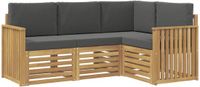 vidaXL Buiten bankenset 4 st Wit en antracietkleurig Polyester