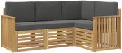 vidaXL Buiten bankenset 4 st Wit en antracietkleurig Polyester