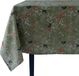 Coucke - Tafelkleed met print in halflinnen - Kakigroen - 300 cm