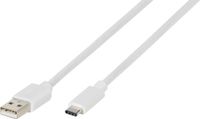 Vivanco USB-kabel USB 2.0 USB-A stekker, USB-C stekker 0.50 m Wit 38755