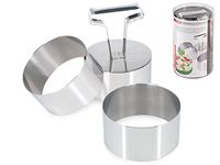 Home Professional Pack 3 stuks rond, roestvrij staal, 8 x 8 x 13 cm