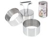 Home Professional Pack 3 stuks rond, roestvrij staal, 8 x 8 x 13 cm