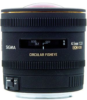 Sigma 4.5mm f/2.8 EX DC HSM Fisheye Lens for Nikon DX