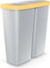 Prosperplast Keden Duo Prullenbak - Vuilnisbak 50L met Dubbel Deksel 55x25x57cm - Grijs