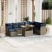 Maison Exclusive - Ensemble de meubles de jardin 9 pièces avec canapé et coussins, gris, en polyrotin